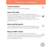 Attivazione Tilt & Slide